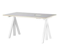 Works Desk height adjustable W140cm String Furniture - 7350038274397