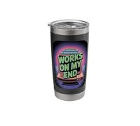 Works on My End - Programmer Funny PC Error Retro Graphic Stainless Steel Insulated Tumbler