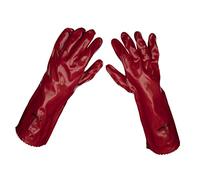 Sealey 9114 Red Pvc Gauntlets 450Mm - Pair