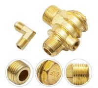 Workshop Air Compressor Replacement Check Valve Zinc Alloy Brass 3 Port Male Threaded Three Way Flow Valve