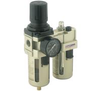 Workshop Air Supply Filter Regulator & Lubricator - 1/2" BSP 105cfm Max Airflow