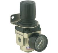 Workshop Air Supply Regulator - 88cfm Max Airflow - 1/4" BSP - Wall Bracket