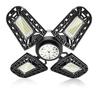 Workshop lamp, 16800 lumens 120W 6000K garage lamp with 4+1 aluminum wings, 120 degree wide angle adjustable, IP64 design workshop light for car parks, warehouses, basements, corridors, balconies