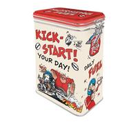 Nostalgic-Art MOTOmania - Kick-Start - Gift Idea for Motorcyclists, Tin with aroma lid, Vintage Design, 1.3 l