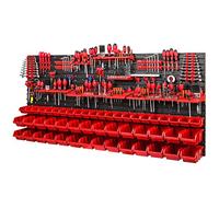 Workshop Wall Shelf, 1728 x 780 mm, Storage System with Tool Racks and Stackable Boxes, Heavy Duty Workshop Garage Wall Plates