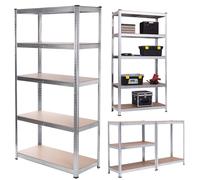 Workshop Warehouse Rack Storage Shelves 175kg Per Shelf Galvanized 180x90x40 HQ