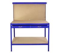 Workshop Workbench With Pegboard And Drawer Heavy-Duty Garage