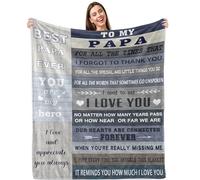 Worktisky Grandpa Gifts from Grandchildren,PaPa Gifts Blanket 60"x50",Best Grandpa Birthday Gifts,Unique Gifts for Grandpa/Grandfather/Papa from Grandchildren,Great Grandpa Papa Gifts Ideas