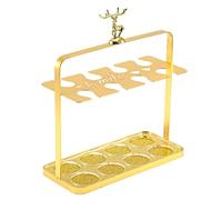 Worktop Wine Glass Holder - Spirit Glass Holder | Wine Glasses Rack | On the Head After Cup Drying The Storage Log Holder | Removable Display Stand with Stag Head Design for White