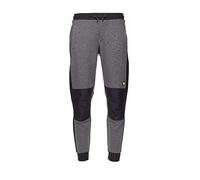 Worktough - Men's Workwear Jogger Pants, Medium - Made from 50% Cotton, 50% Polyester - Side Seam Zip Security Pocket - Work Trousers- Grey Marl/Black
