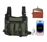 Workwear Backpack, Concealed Chest Bag, Lightweight Running Vest, Rugged Industrial Hardware, Comfortable Sling Design, 25cm, for Camping, Travel Or Everyday Use