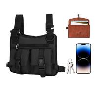 Workwear Backpack, Lightweight Running Vest, Camping Carry Vest 23x4x25cm/9.05x1.57x9.84inches Hydration Ready & Adjustable/Multi-Use Design for Travel Fitness Training Biking