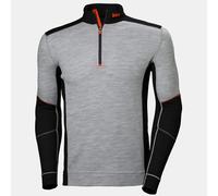 Helly Hansen Workwear 75107 HH Lifa Merino Half Zip Grey Melange/Black L