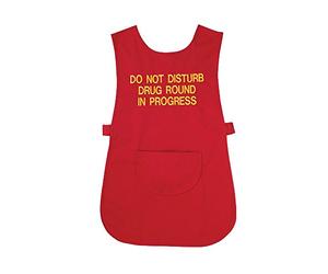 Workwear World 'Drug Round in Progress' Embroidered Medical Care Home Tabard