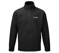 Workwear World K9 UNIT Embroidered Security Dog Handler Black Full Zip Fleece Jacket (M)