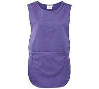 Workwear World Ladies Adjustable Stud Fastening Plain Polycotton Pocket Tabard for Cleaning, Hospitality, Healthcare (XL, Purple)