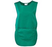 Workwear World Ladies Adjustable Stud Fastening Plain Polycotton Pocket Tabard for Cleaning, Hospitality, Healthcare (XL, Emerald Green)
