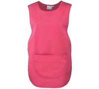 Workwear World Ladies Adjustable Stud Fastening Plain Polycotton Pocket Tabard for Cleaning, Hospitality, Healthcare (L, Fuchsia)