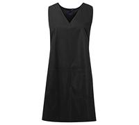 Workwear World Lightweight Waterproof Dog, Cat & Pet Grooming Salon Groomer Wrap Around Apron Tunic (Black, L/XL)