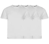 Workwear World Men's 3 Pack 100% Organic Cotton Luxurious Soft Feel T Shirt (White, L)