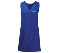 Workwear World Personalised Lightweight Waterproof Dog, Cat & Pet Grooming Salon Groomer Wrap Around Apron Tunic with Custom Embroidered Name (Royal Blue, L/XL)