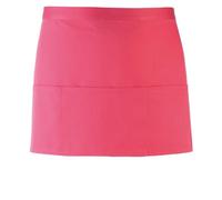 Workwear World Spectrum Collection 3 Pocket Kitchen Hospitality Catering Bar Service Short Waist Apron (Fuchsia)