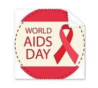 World AIDS Day 1st December Red Ribbon Awareness HIV Solidarity Symbol Glasses Cloth Cleaning Cloth Phone Screen Cleaner 5pcs