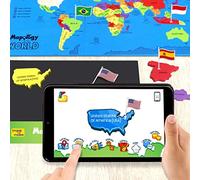 World Ar - Augmented Reality Wildlife; Maps Educational Toy & Interactive Learning Aid for Boys & Girls - Steam Toys, Multi Color, Kid