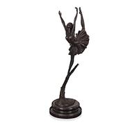 World Art Dancer on The Branch Patinated Bronze Modern Design Sculpture with Marble Base, 52 x 15 x 19 cm