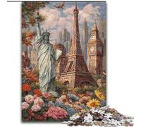 World Attractions Jigsaw Puzzles for Adults, Staycation Kill Time Every Piece Is Unique - Challenging Family Fun Game (50x75cm)