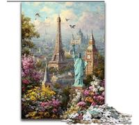World Attractions Jigsaw Puzzles for Teenagers, Educational Stress Relief Toy for Is Ideal As A Gift for The Whole Family (50x75cm)