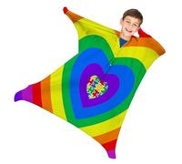 World Autism Awareness Sensory Body Sock Full-Body Wrap - Help Children with Autism to Relieve Stress - Stretchy Breathable Sensory Sack for Boys, Girls (Small)