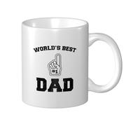World Best Dad Ever Coffee Mug - Daddy Gifts C12for Dad, Husband, Men - Unique Dad Gifts from Daughter, Son, Wife, Kids 11 OZ White