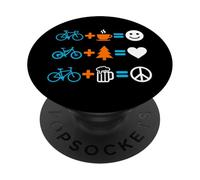 World Bike Day: Cycling Equations Happy Love Peace PopSockets Adhesive PopGrip