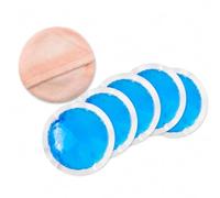 WORLD-BIO Small Gel Ice Packs 5-Pack, Round Reusable Hot Cold Compress with Soft Sleeve, Targeted Relief for Wisdom Teeth, Rhinoplasty, Eye Surgery, Breastfeeding, Flexible Cold Pack for Hand, Joint