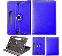 World Biz 10-inch Tablet Case - Leather Universal Stand Folio Cover with 360° Rotation, Fits Samsung Tab A7/A8/A9 Plus 11", iPad 9.7/10.2/10.9, Lenovo Tab M10, Fire HD 10 (Blue)