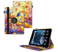 World biz 10 inch Tablet Case - Universal Stand Case Folio Cover Leather 360° Rotating Case Fits for Samsung Tab A7/A8, Tab A9 plus 11",iPad 9.7/10.2,iPad 10.9, Lenovo Tab M10, Fire HD 10 (Butterfly)
