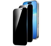 World biz 2 Pack Privacy for iPhone 16 Pro 6.3-Inch Screen Protector, Anti-Spy Tempered Glass Film, Case Friendly, 9H Hardness, Anti-Scratch, Ultra Resistant, Touch Sensitive, No Bubbles