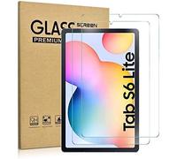 World biz 2-Pack Screen Protector for Galaxy Tab S6 Lite 10.4 2024 2022 2020 SM-P610/P615, 9H Hardness Tempered Glass Screen Film Guard HD Clear Samsung Tab S6 Lite 10.4