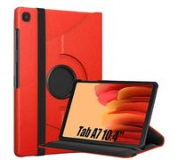 World biz 360° Rotate Case for Galaxy Tab A7 10.4” Case 2022 2020 (SM-T500/ T503/ T505/ T507/T509), Slim Rotation Cover with PC Hard Back Shell Auto Wake/Sleep Function Galaxy Tab A7 (Red)