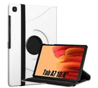 World biz 360° Rotate Case for Galaxy Tab A7 10.4” Case 2022 2020 (SM-T500/ T503/ T505/ T507/T509), Slim Rotation Cover with PC Hard Back Shell Auto Wake/Sleep Function Galaxy Tab A7 (White)