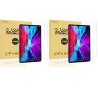 World biz 4-Pack Screen Protector for iPad Pro 12.9 Inch (2022/2021/2020/2018, 6th/5th/4th/3rd), Face ID Compatible, 9H Tempered Glass Film, Anti-Scratch, iPad 12.9''