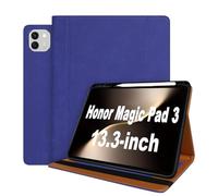World biz Case for Honor Magic Pad 3 13.3'' 2025, Premium Leather Multi-Angle Viewing Stand Cover with Pencil Holder & Card Slots, Auto Sleep/Wake for Honor Magic Pad 3 (Blue)