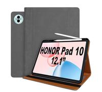 World biz Case for Honor Pad 10 12.1 Inch 2025 Tablet Cover, Premium Leather Business Cover Multi-Angle Viewing with Pocket & Pencil Holder, Auto Sleep/Wake, Honor Pad 10 12.1'' (Grey)