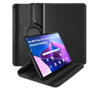 World biz Case for Lenovo M10 Plus 3rd Gen 10.6-Inch Case 2022 (TB-125F/128F), 360 Degree Rotation Protective Stand Leather Folio Cover Back, Auto Wake/Sleep Tab M10 Plus 10.6'' (Black)