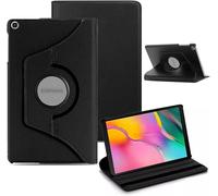 World biz Case for Samsung Galaxy Tab A 10.1 Inch 2019 (SM-T510/T515/T517) PU Leather Smart 360 Rotating Flip Stand Cover, Auto Wake/Sleep Tab T515 T510 Tablet Case (Black)