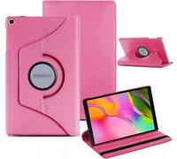 World biz Case for Samsung Galaxy Tab A 10.1 Inch 2019 (SM-T510/T515/T517) PU Leather Smart 360 Rotating Flip Stand Cover, Auto Wake/Sleep Tab T515 T510 Tablet Case (Pink)