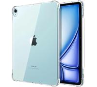 World biz Clear Bumper Case for iPad Air 13 Inch (M2) 2024 (A2898 / A2899 / A2900), Flexible Transparent Soft TPU Reinforced Corner, Shockproof Cover for iPad Air 13'' - Clear
