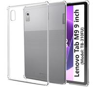 World Biz Clear Case for Lenovo Tab M9 9 Inch 2023 (TB-310FU) Tablet, Flexible Transparent Soft Bumper TPU Reinforced Corner, Shockproof Cover