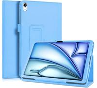 World biz Flip Folio Case for iPad Air 11 inch (2024) M2, iPad Air 6th Generation, PU-Leather Protective with Pencil Holder Cover, Auto Wake/Sleep New iPad Air 11 (Sky Blue)